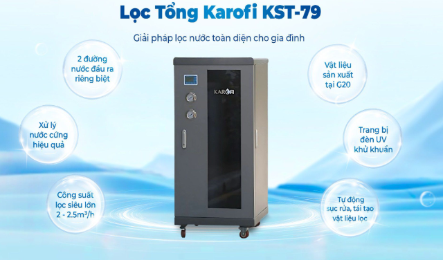 Lợi ích mà hệ thống lọc tổng Karofi KST-79 mang lại