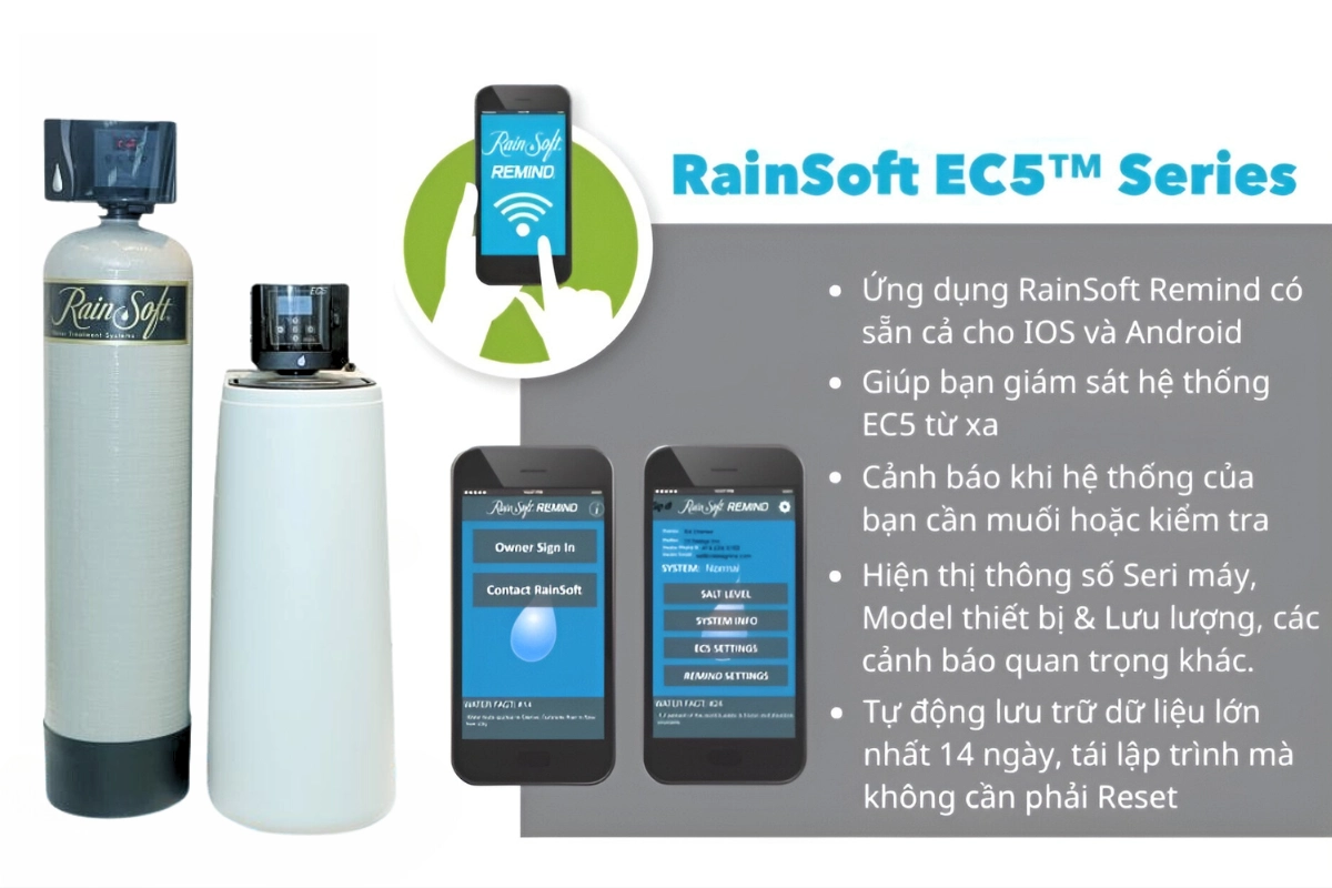 Hệ thống lọc nước đầu nguồn RainSoft EC5-CAB 11 Hệ thống làm mềm nước RainSoft EC5 dạng cabinet tích hợp