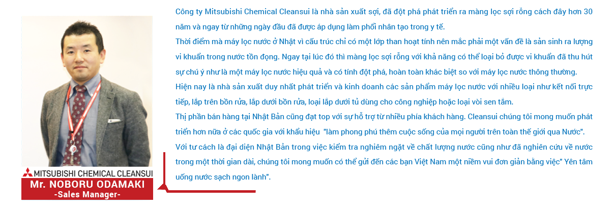 Giới thiệu thương hiệu Cleansui (Mitsubishi Chemical)