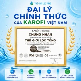 Chứng nhận phân phối lọc tổng Karofi chính hãng