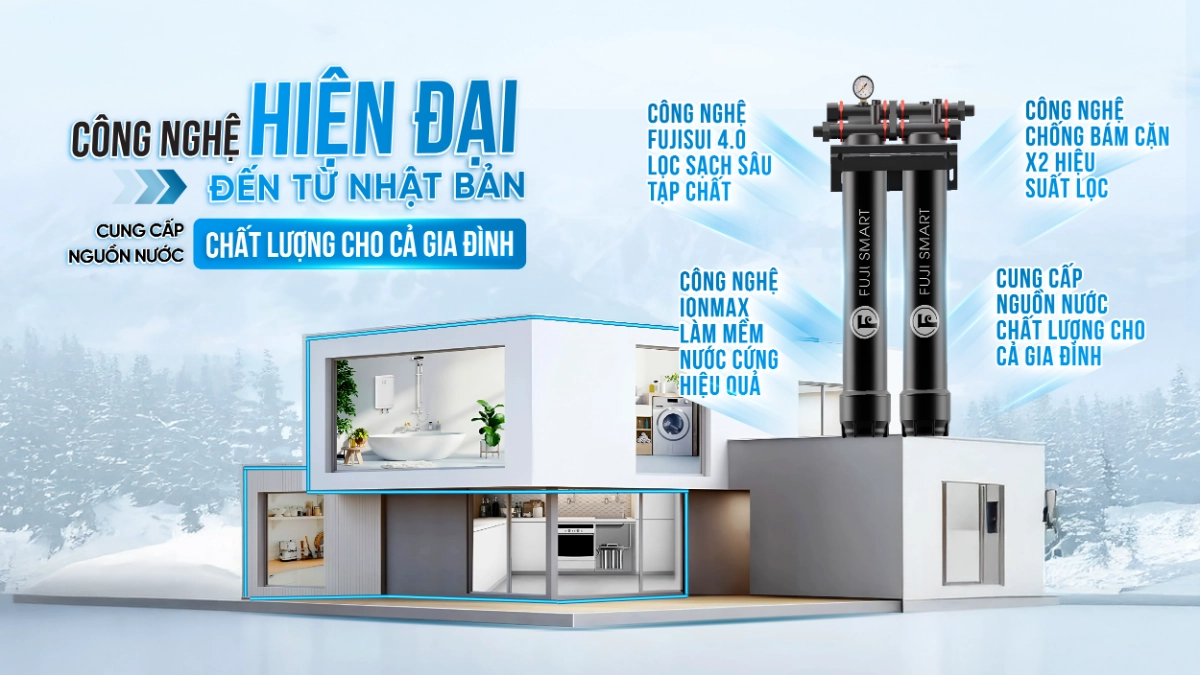 Hệ thống lọc tổng Fuji Smart APT 200 dành cho căn hộ, chung cư