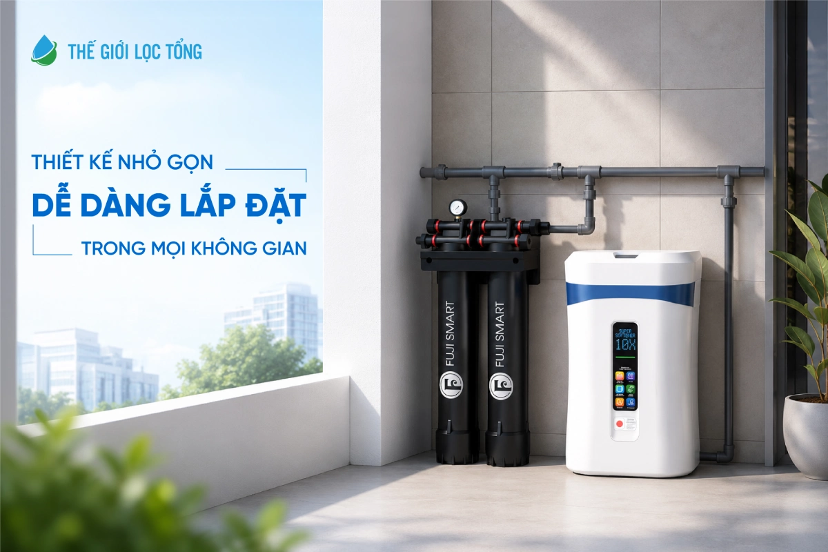 thiết kế của bộ giải pháp Fuji Smart APT200 và Super Softener CS10