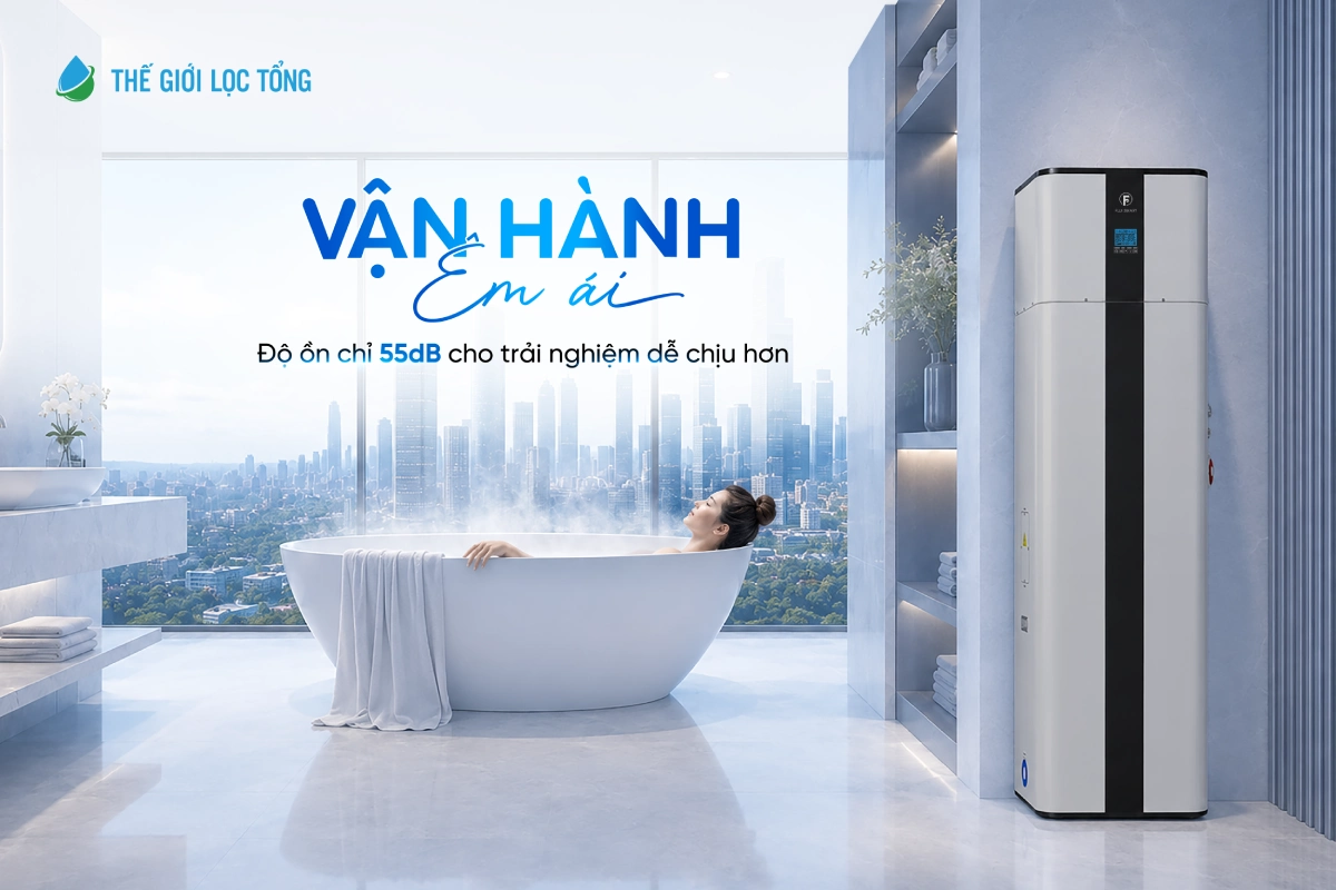 Máy nước nóng bơm nhiệt Fuji Smart H800 vận hành êm ái