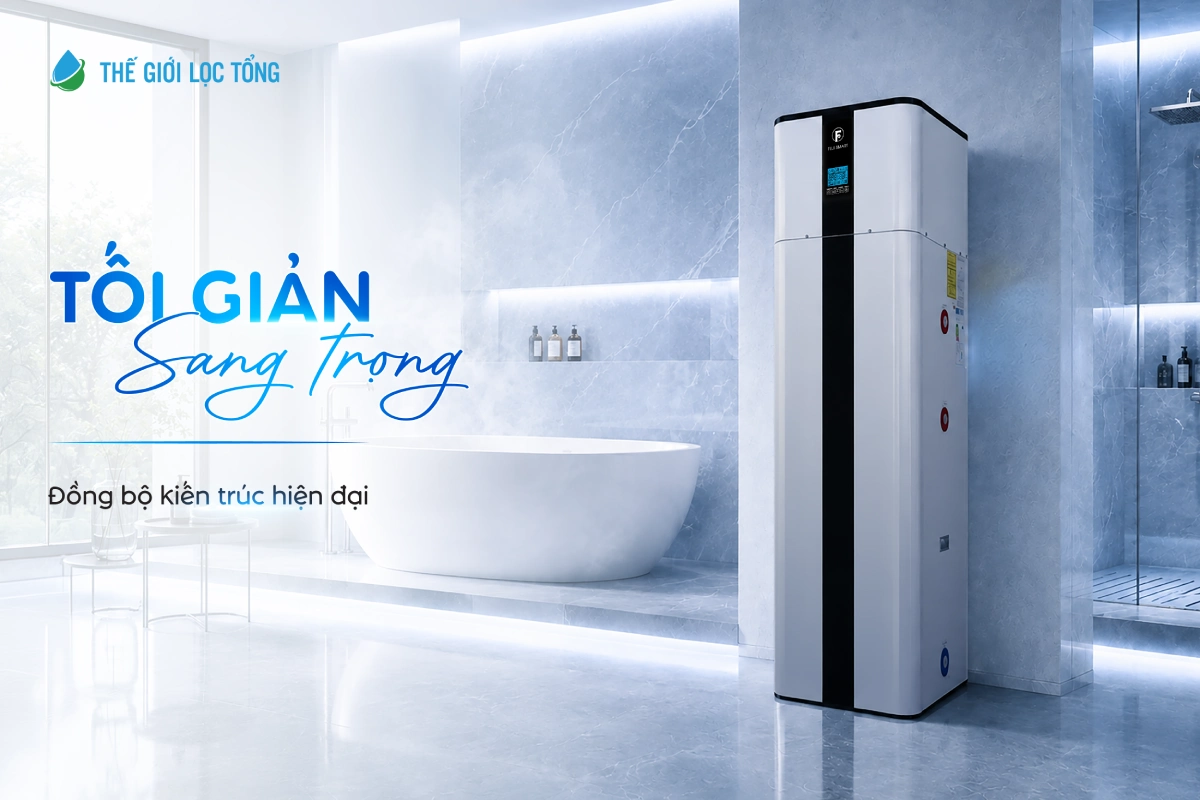 Máy nước nóng bơm nhiệt Fuji Smart H800 sở hữu thiết kế hiện đại